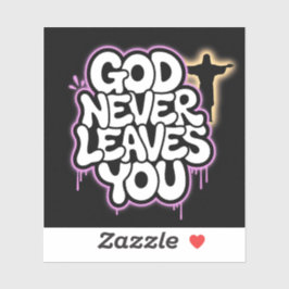 神は決して離れお前を決めない – Black Edition シール