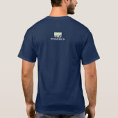 神は男生まれのダークブルーのTシャツ Tシャツ (裏面)