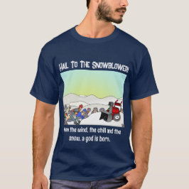 神は男生まれのダークブルーのTシャツ Tシャツ