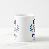 神は痛みを目的に変える 聖書の名言 コーヒーマグカップ (中央)