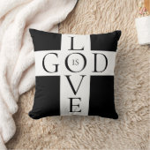 神は白黒愛引用文のクリスチャンです クッション (ブランケット)