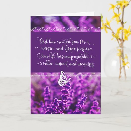 神は目的のためにあなた素晴らしを造った カード (黄色い花)