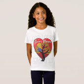 神は短い人々を愛する子供 Tシャツ (正面フル)