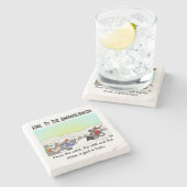 神は石のコースター生まれである ストーンコースター (横)