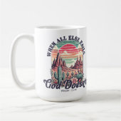 神は砂漠のクリスチャンをヴィンテージしない コーヒーマグカップ (左)