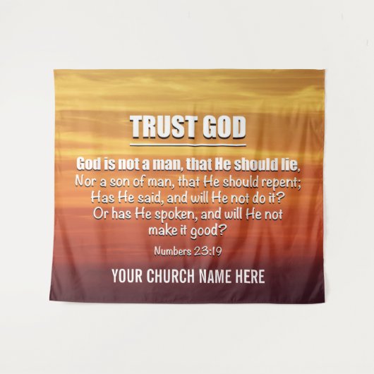 神は神の教会を信頼する人ではない タペストリー (正面(横))