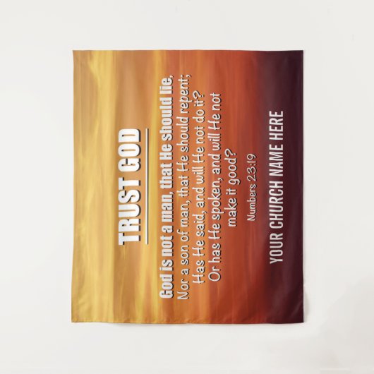 神は神の教会を信頼する人ではない タペストリー (正面)