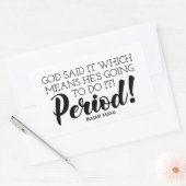 神は神の約束を主張する聖書の詩の芸術を言った 長方形シール (封筒)