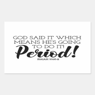 神は神の約束を主張する聖書の詩の芸術を言った 長方形シール