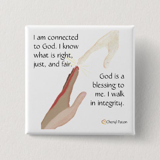 神は神の賛美御子だ。整合性ボタンで歩く 缶バッジ (正面)