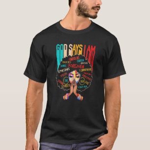 神は私がクリスチャンであると言う 信仰の証 Vintage スタイル Tシャツ