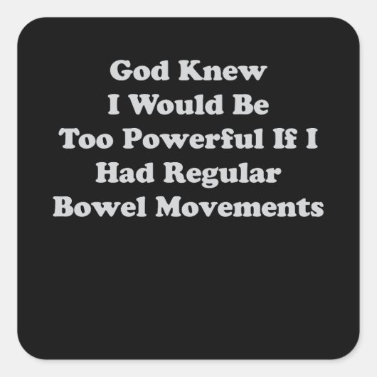 神は私がレギュラーを持って余り強もし力になることを知っていた スクエアシール (正面)