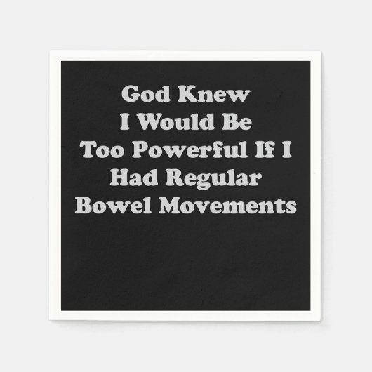 神は私がレギュラーを持って余り強もし力になることを知っていた スタンダードカクテルナプキン (正面)