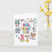 神は私が復活祭であると言う カード (黄色い花)