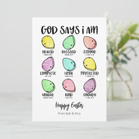 神は私が復活祭の聖書の聖句であると言やる気を起こさせるう シーズンカード (スタンド正面)