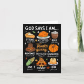 神は私が感謝していると言う賛美紅葉Chr カード (正面)