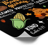 神は私が感謝していると言う賛美紅葉Chr ポスター (角)