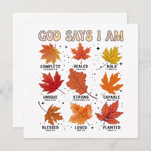 神は私が秋の収穫の落ち葉だと言う 招待状 (正面/裏面)