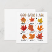 神は私が秋の収穫の落ち葉 ハルだと言っている 招待状 (正面/裏面)