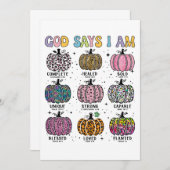 神は私が秋の収穫感謝祭に感謝しているといわれる 招待状 (正面/裏面)