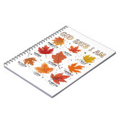 神は私が秋収穫感謝の感謝であると言う ノートブック (左側)