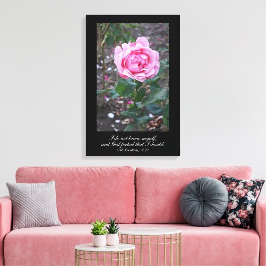 神は私が自分自身を知るべきであることを禁じる – ゲーテ引用文 キャンバスプリント (インサイチュ (リビング))