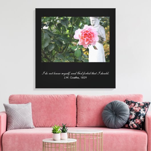 神は私が自分自身を知るべきであることを禁じる – ゲーテ引用文 キャンバスプリント (インサイチュ (リビング))