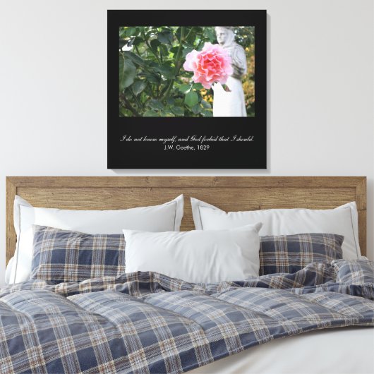 神は私が自分自身を知るべきであることを禁じる – ゲーテ引用文 キャンバスプリント (インサイチュ (寝室))