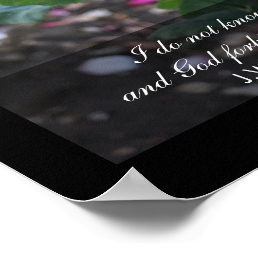 神は私が自分自身を知るべきであることを禁じる – ゲーテ引用文 ポスター (角)