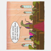 神は私たちが恐竜を扱える以上のものを与えることはない フリースブランケット (正面)