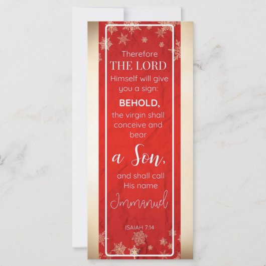 神は私たちと共にいるイザヤ7:14しおり (正面)