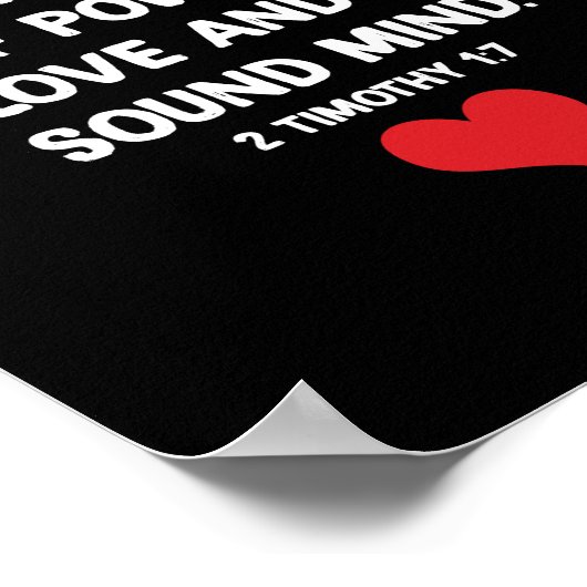 神は私たちに恐与え怖の精神を持っていないので ポスター (角)