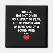 神は私たちに恐与え怖の精神を持っていないので マグネット (正面)