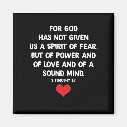 神は私たちに恐与え怖の精神を持っていないので マグネット (正面)