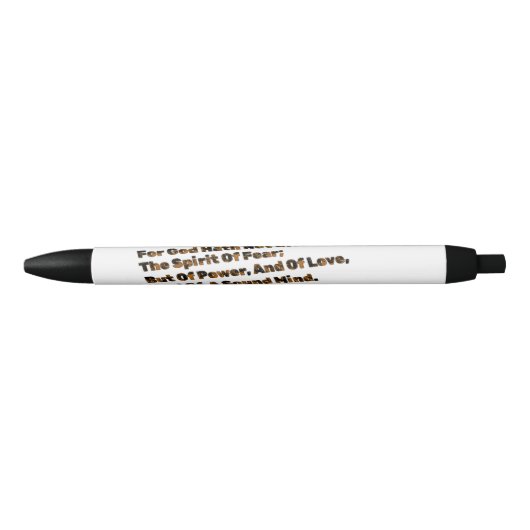 神は私たちに恐怖の霊を与えておられない 黒ボールペン (正面)