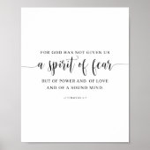 神は私たちに霊を与え持っていない、2テモテ1:7 ポスター (正面)