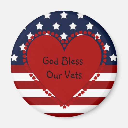 神は私たちのベストの磁石を祝福 マグネット (正面)