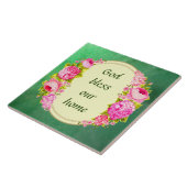 神は私たちの家の陶芸瓦を祝福 タイル (側面)