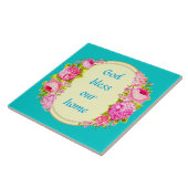 神は私たちの家の陶芸瓦を祝福 タイル (側面)