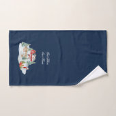 神は私たちの農場クリスマスファームシーンを祝福 バスタオルセット (ハンドタオル)