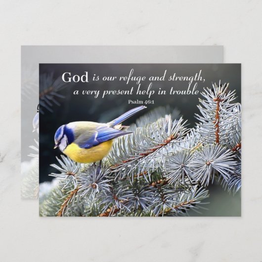 神は私たちの避難と強さのはがき ポストカード (正面/裏面)