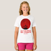 神は私たちの避難所であり力 Tシャツ (正面フル)