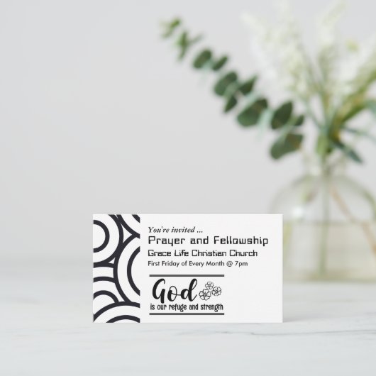 神は私たちの避難所であり強い教会のイベント 名刺 (スタンド正面)