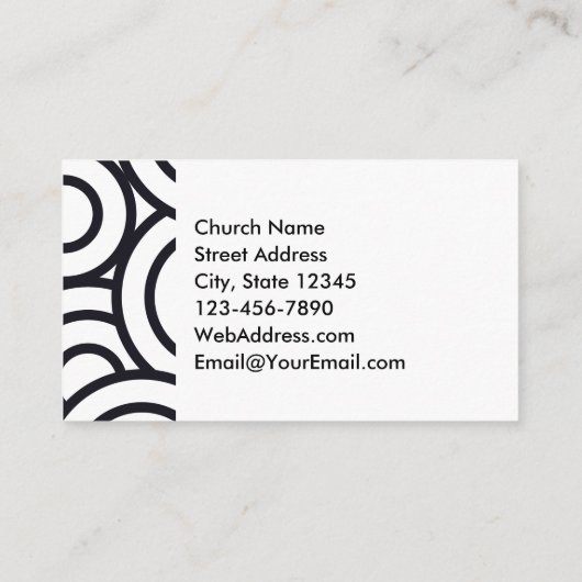 神は私たちの避難所であり強い教会のイベント 名刺 (裏面)