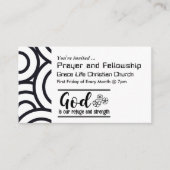 神は私たちの避難所であり強い教会のイベント 名刺 (正面)