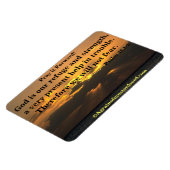 神は私たちの避難聖書の引用文 マグネット (左側)