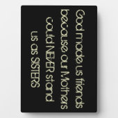 神は私たちを友達作った…友情のプラーク フォトプラーク (正面)