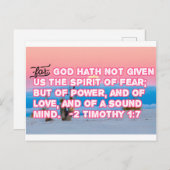 神は私たち与えに恐の精神を持たないで シーズンポストカード (正面/裏面)