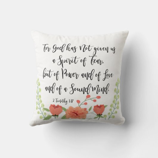 神は私たち与えに恐怖の枕を持っていないので クッション (裏面)