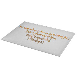 神は私たち与えに恐怖の精神を持たない カッティングボード